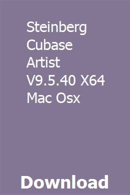 Cubase 5 Mac Osx Download
